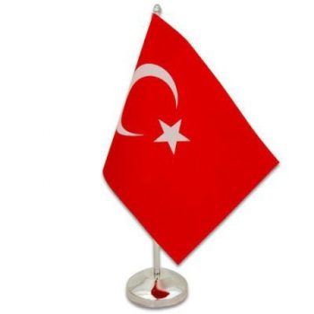 Türk Masa Bayrağı ve Direği 15x22,5 cm(10 Adet)